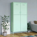 Modern Steel Wardrobe with Adjustable Shelves - Mint (35.4" x 19.7" x 70.9")