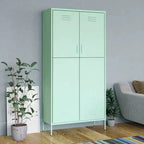 Armoire métallique moderne avec étagères réglables - Menthe (89,9 cm x 50 cm x 180,1 cm)