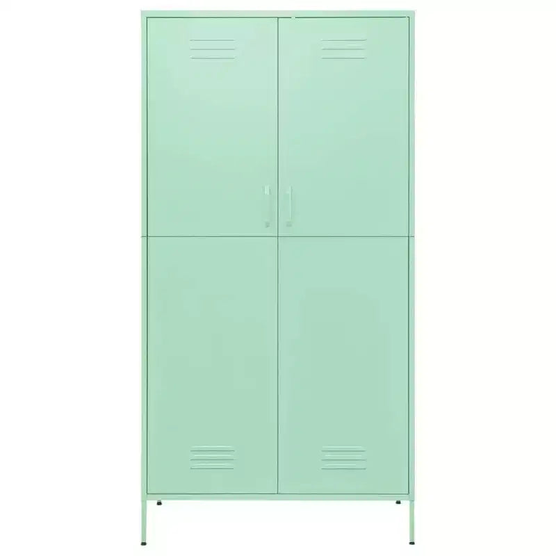 Modern Steel Wardrobe with Adjustable Shelves - Mint (35.4" x 19.7" x 70.9")