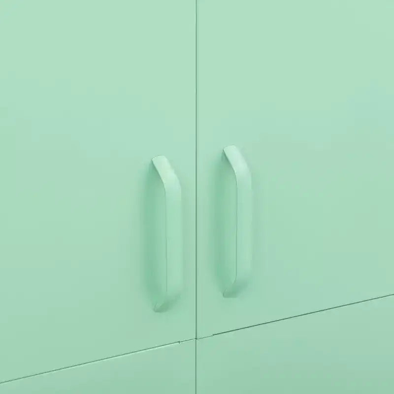 Modern Steel Wardrobe with Adjustable Shelves - Mint (35.4" x 19.7" x 70.9")