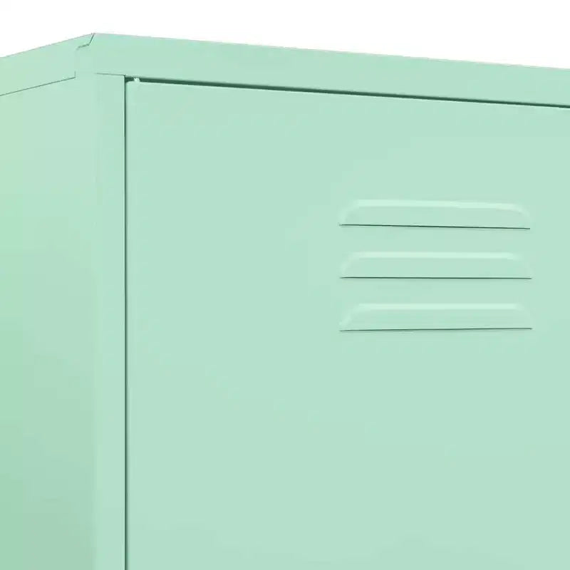 Modern Steel Wardrobe with Adjustable Shelves - Mint (35.4" x 19.7" x 70.9")