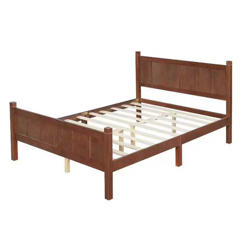 Twin Size Flat Panel Bed with Headboard & Footboard