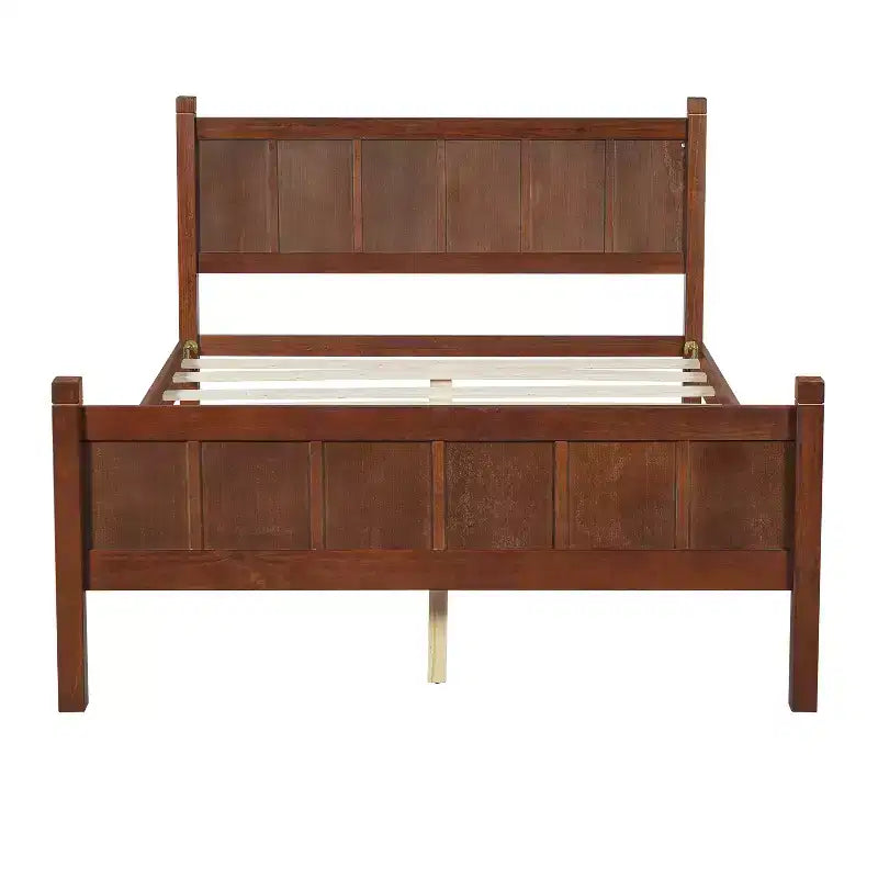 Twin Size Flat Panel Bed with Headboard & Footboard