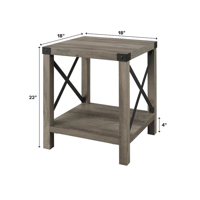 Table d'appoint Middlebrook Kujawa 18 pouces avec pieds en X