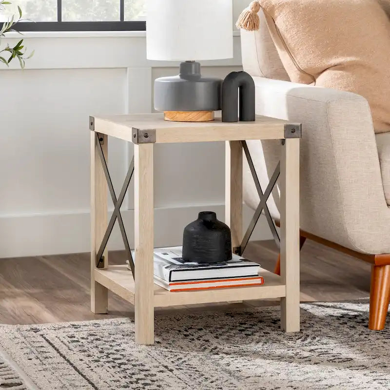 Table d'appoint Middlebrook Kujawa 18 pouces avec pieds en X