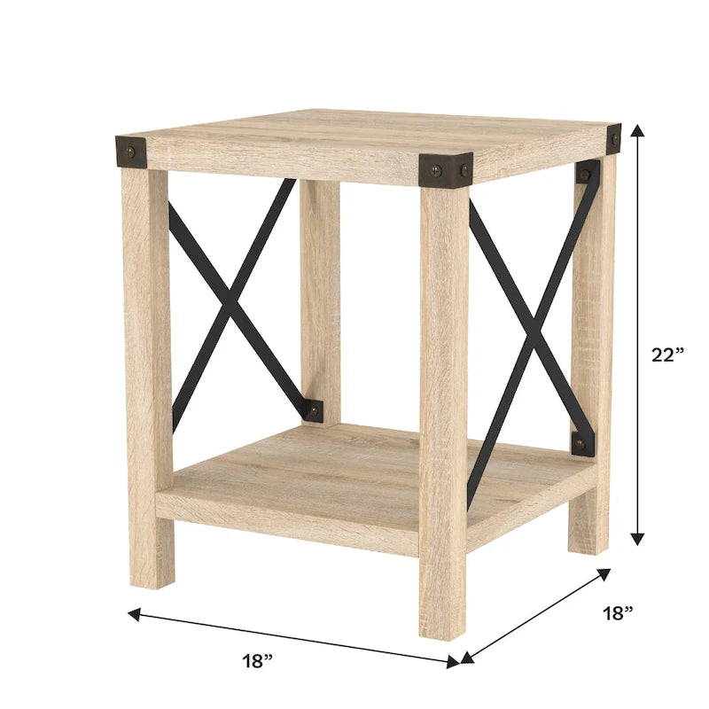 Table d'appoint Middlebrook Kujawa 18 pouces avec pieds en X