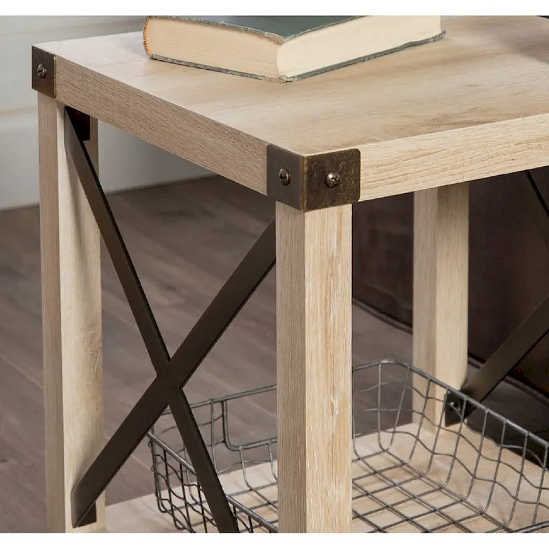 Table d'appoint Middlebrook Kujawa 18 pouces avec pieds en X
