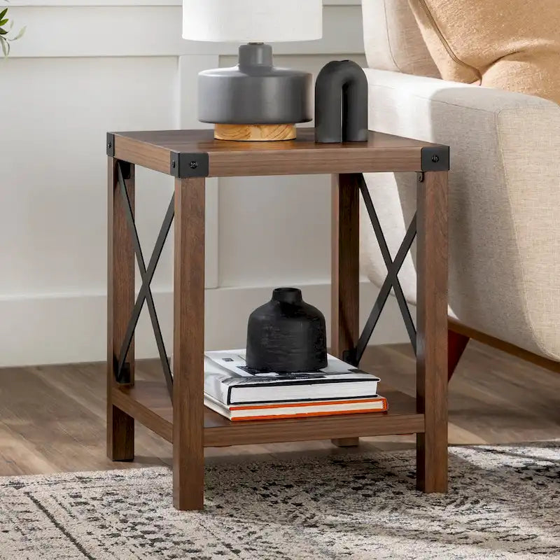 Table d'appoint Middlebrook Kujawa 18 pouces avec pieds en X