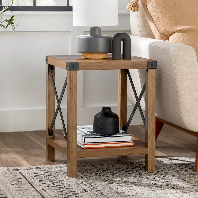 Table d'appoint Middlebrook Kujawa 18 pouces avec pieds en X