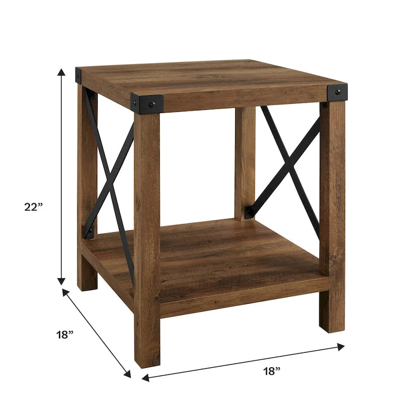 Table d'appoint Middlebrook Kujawa 18 pouces avec pieds en X
