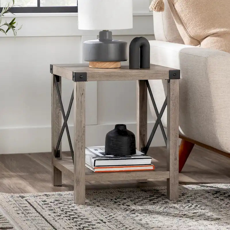 Table d'appoint Middlebrook Kujawa 18 pouces avec pieds en X