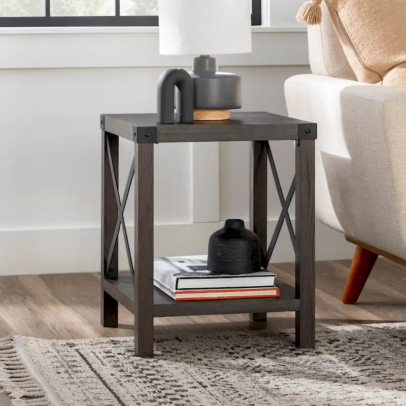 Table d'appoint Middlebrook Kujawa 18 pouces avec pieds en X