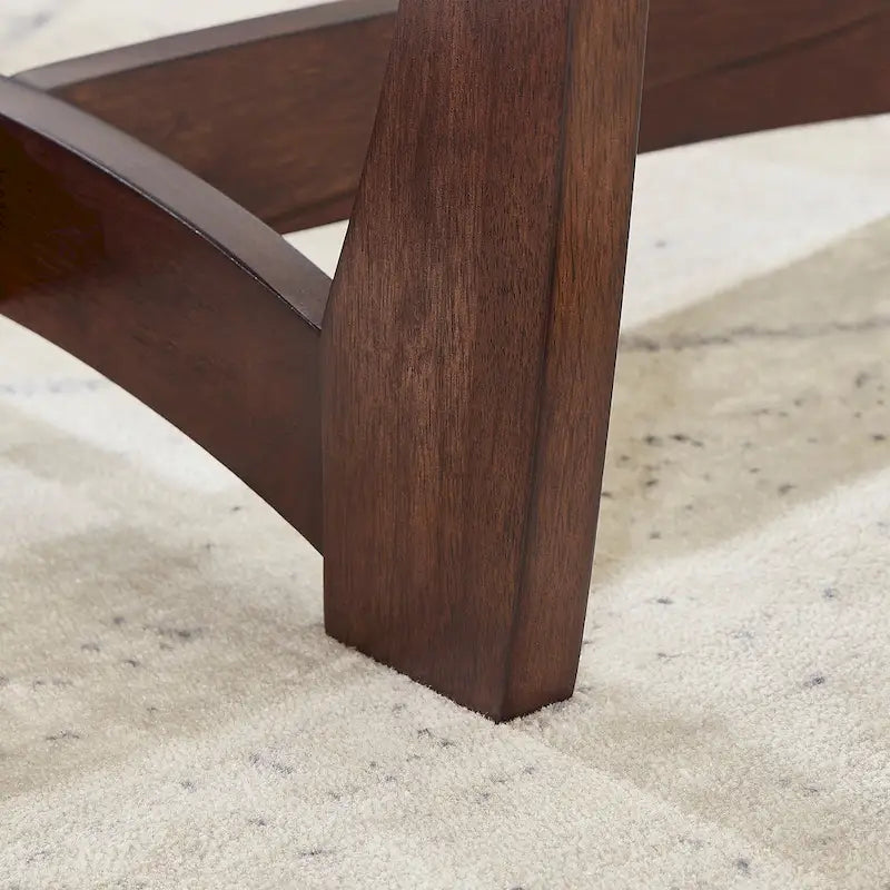 Table basse ronde en verre de 23,5 pouces