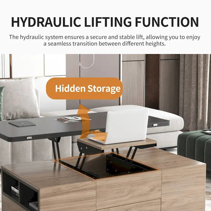 Table basse relevable moderne