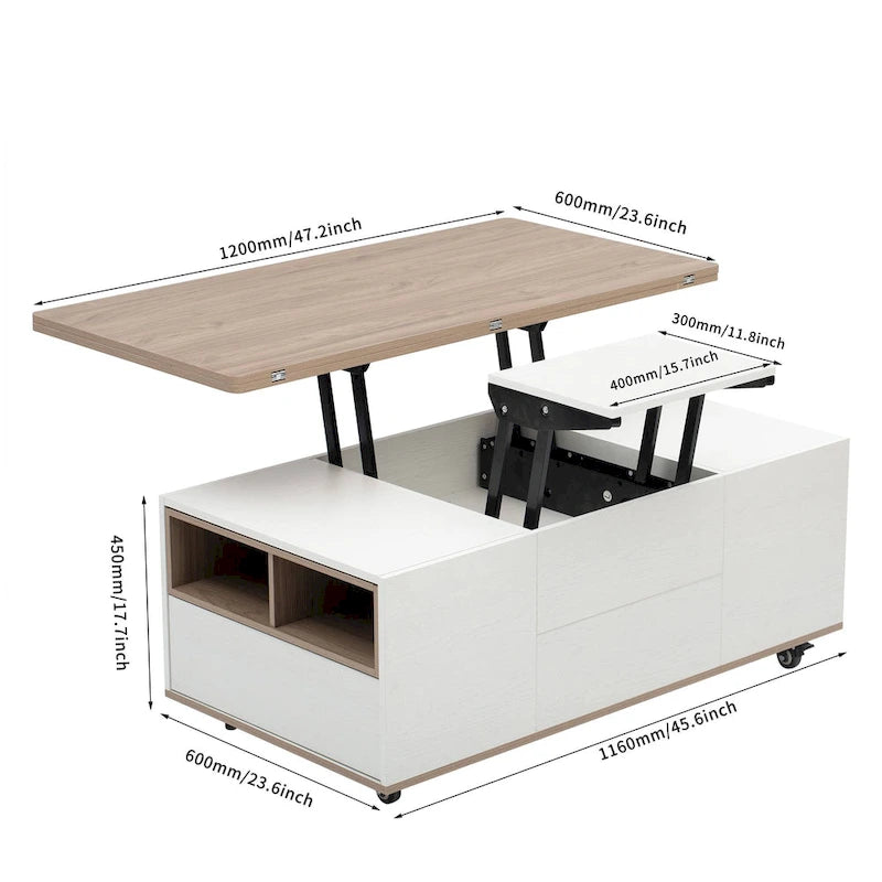 Table basse relevable moderne