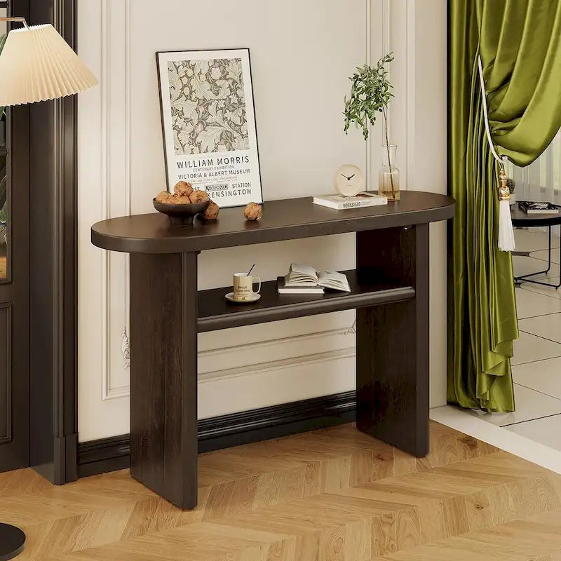 47.80 Table console en bois moderne avec étagère