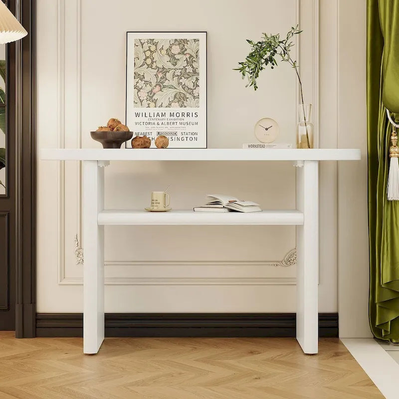 47.80 Table console en bois moderne avec étagère
