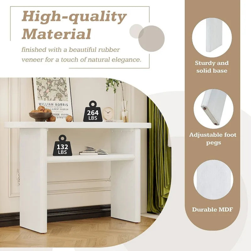47.80 Table console en bois moderne avec étagère