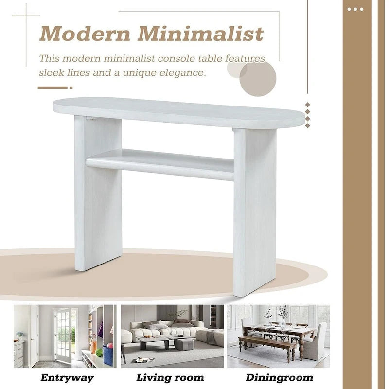 47.80 Table console en bois moderne avec étagère
