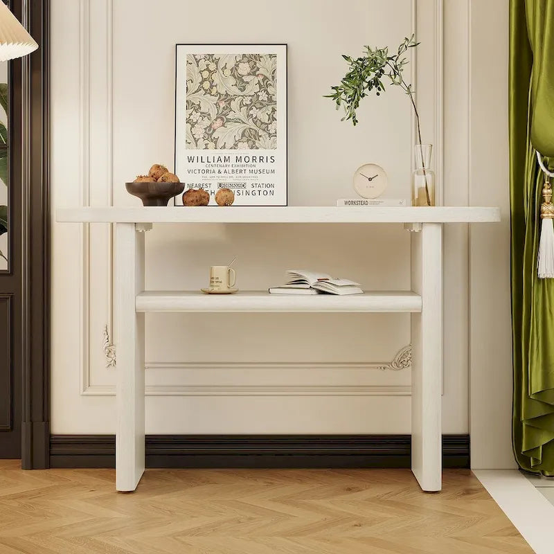 47.80 Table console en bois moderne avec étagère