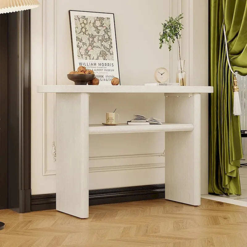 47.80 Table console en bois moderne avec étagère
