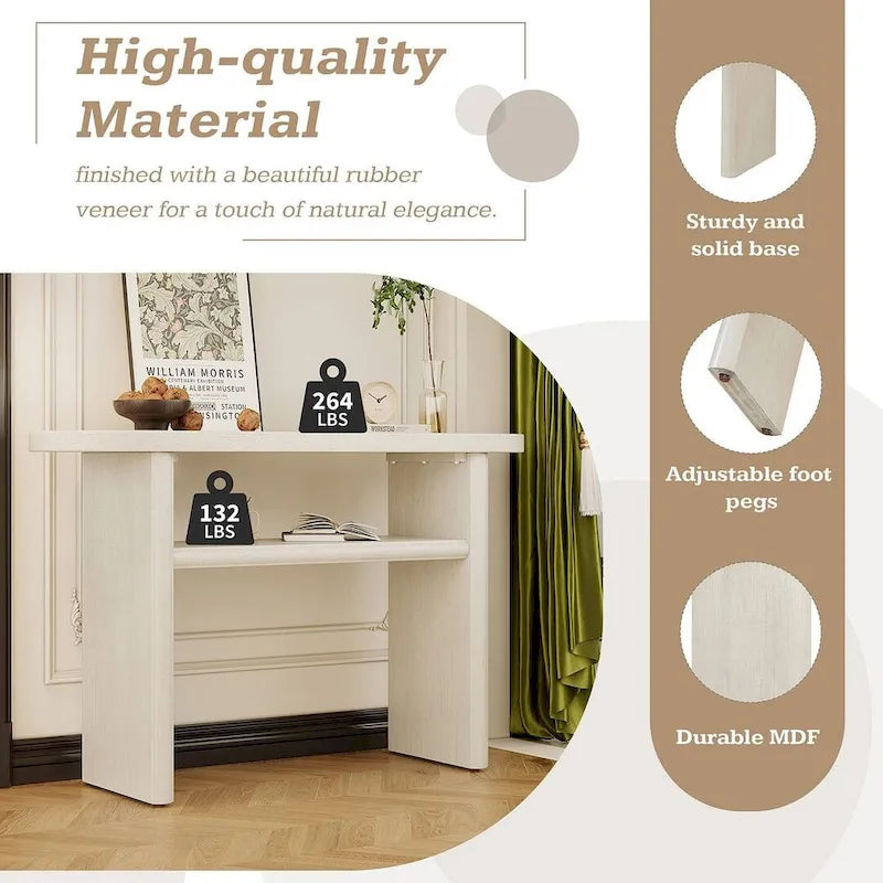 47.80 Table console en bois moderne avec étagère