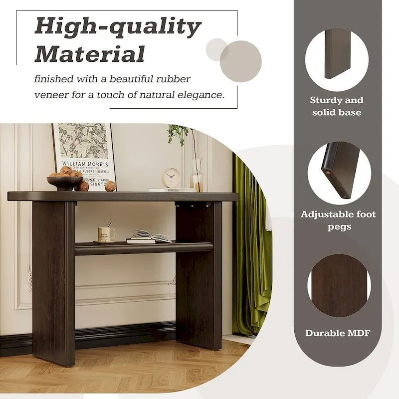 47.80 Table console en bois moderne avec étagère