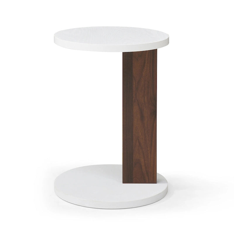 Table basse 2 pièces,Table rotative avec 2 tiroirs,Table basse haute en bois à 2 niveaux avec rangement,Table carrée avec plateau pivotant