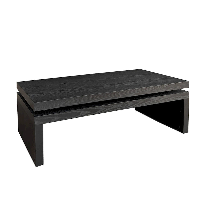 Table basse moderne en bois noir