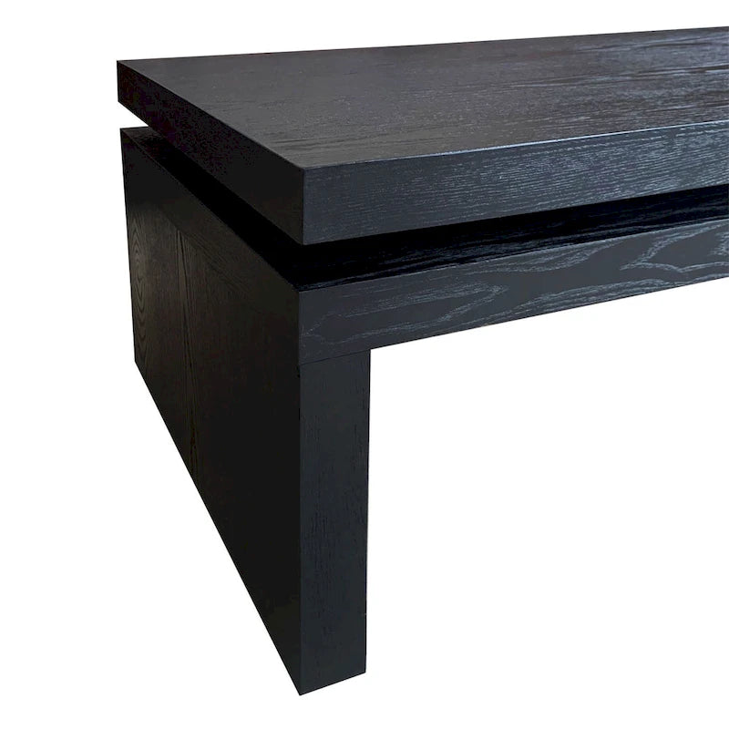 Table basse moderne en bois noir