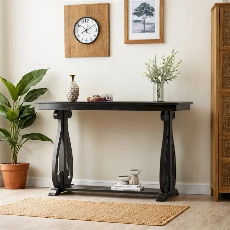 Console rustique vintage de 48 pouces, table d'entrée de style ferme