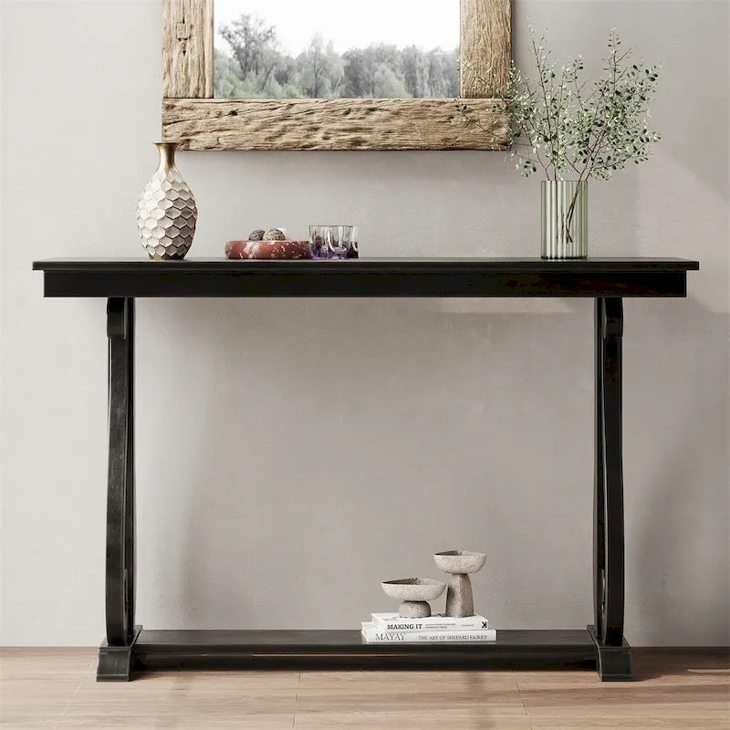 Console rustique vintage de 48 pouces, table d'entrée de style ferme