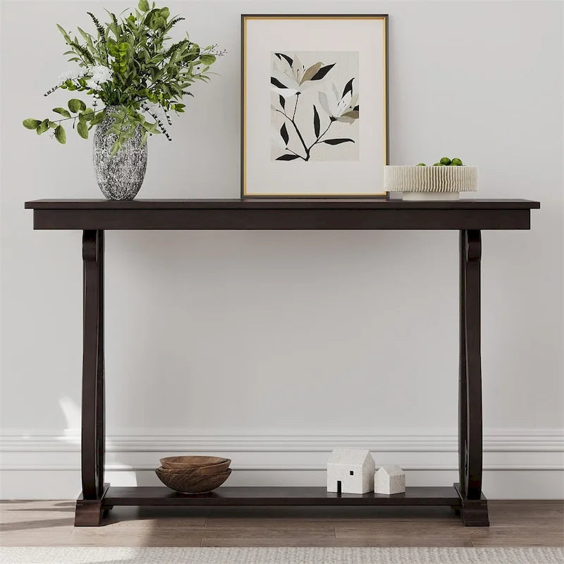 Console rustique vintage de 48 pouces, table d'entrée de style ferme