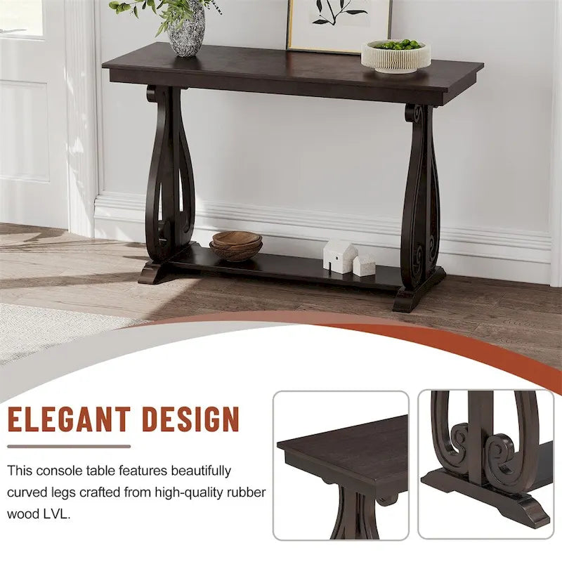 Console rustique vintage de 48 pouces, table d'entrée de style ferme