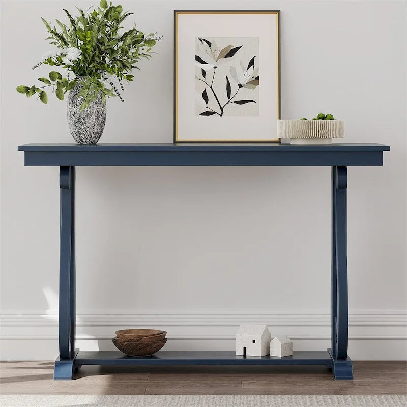 Console rustique vintage de 48 pouces, table d'entrée de style ferme