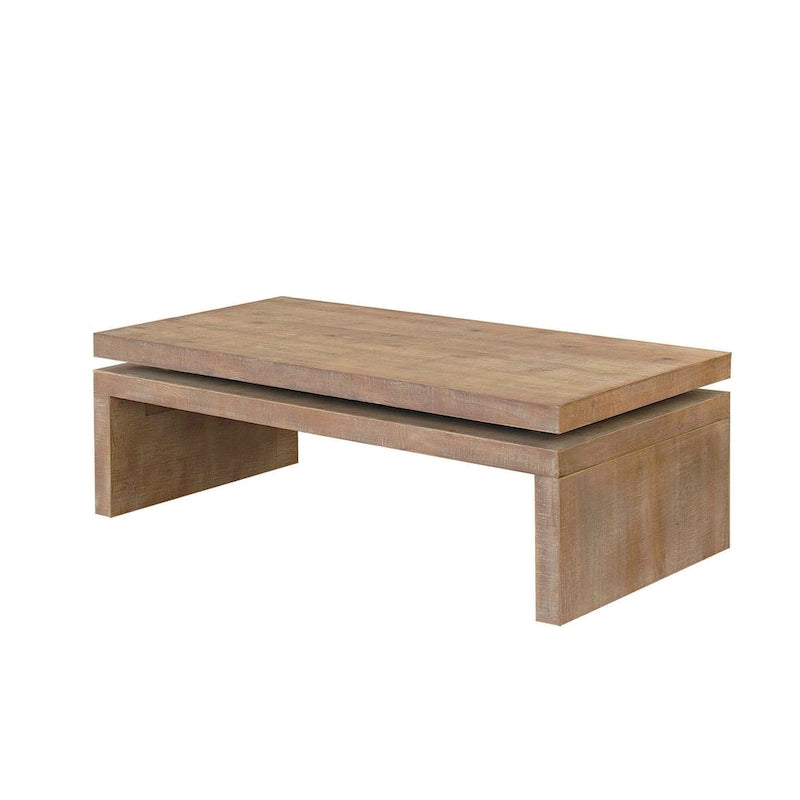 Table basse moderne, table basse en bois, table basse rectangulaire pour salon, 120,9 cm L x 60 cm l x 41,4 cm H