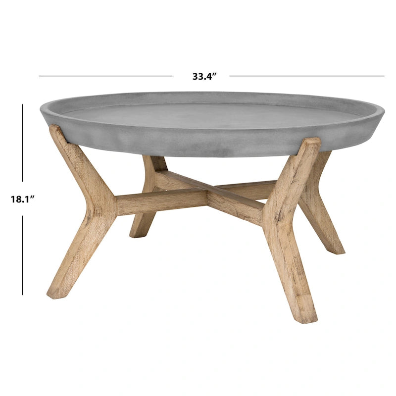 Table basse d'intérieur/extérieur Gwladys de SAFAVIEH - 33,4 x 33,4 x 18,1 - 33L x 33P x 18H