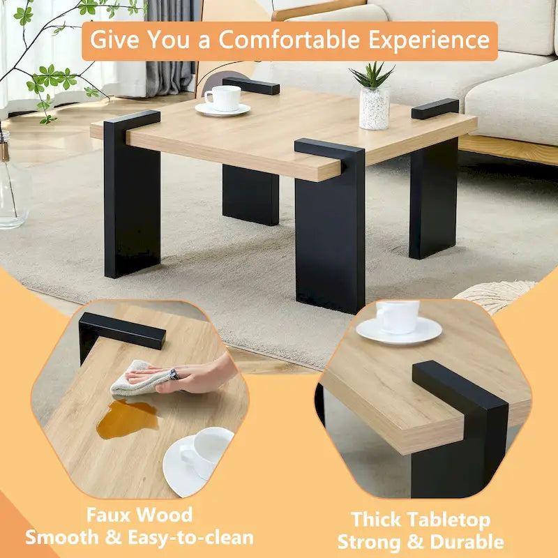 Table basse moderne en MDF, durable et élégante, mobilier de salon