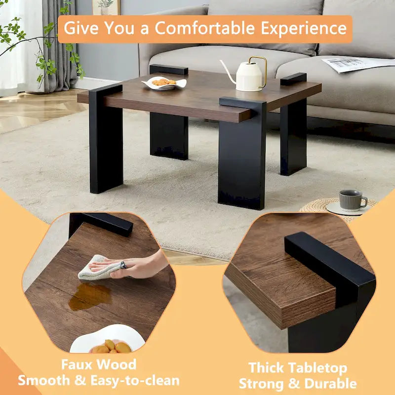 Table basse moderne en MDF, durable et élégante, mobilier de salon