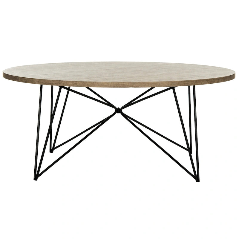 Table basse Safavieh Mid-Century Modern Maris gris clair/noir - 34 larg. x 34 prof. x 14 haut.