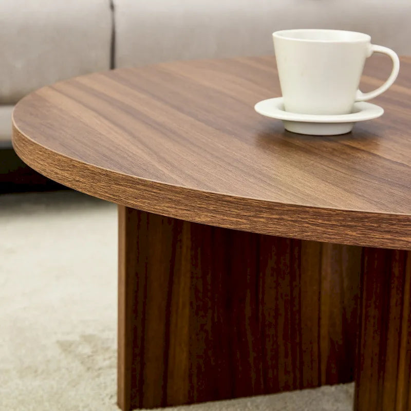 Table basse ronde moderne en MDF, table de salon durable