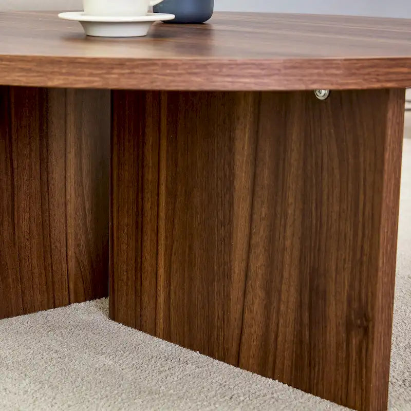 Table basse ronde moderne en MDF, table de salon durable