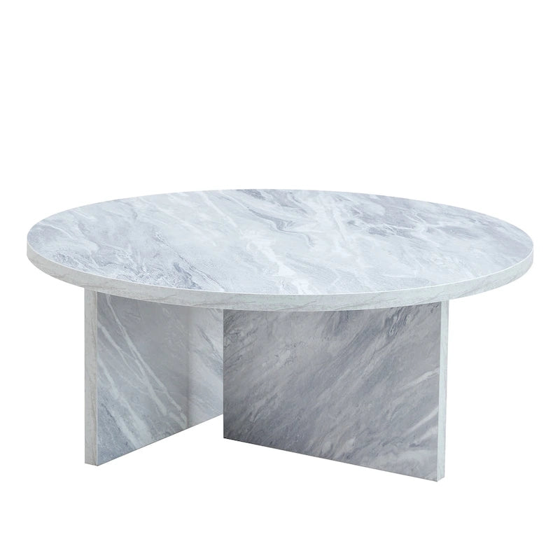 Table basse ronde moderne en MDF, table de salon durable