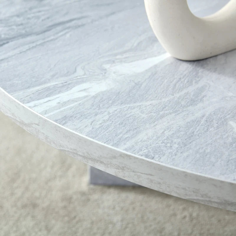 Table basse ronde moderne en MDF, table de salon durable