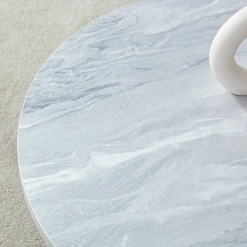 Table basse ronde moderne en MDF, table de salon durable
