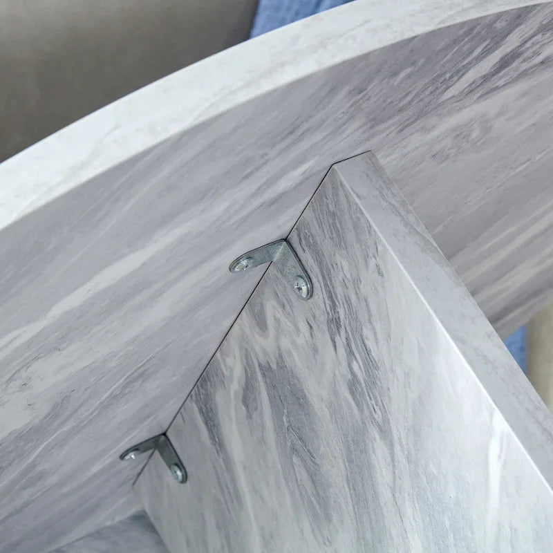 Table basse ronde moderne en MDF, table de salon durable