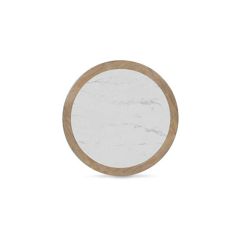 Table basse Signature Design by Ashley Camdill brun clair/blanc - 42 L x 42 P x 17,5 H