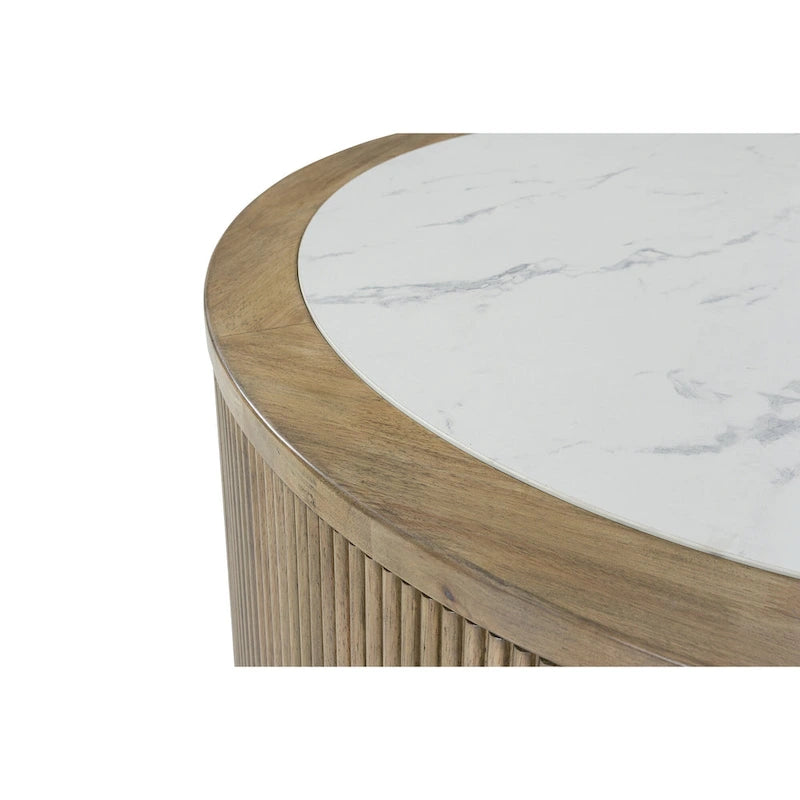 Table basse Signature Design by Ashley Camdill brun clair/blanc - 42 L x 42 P x 17,5 H