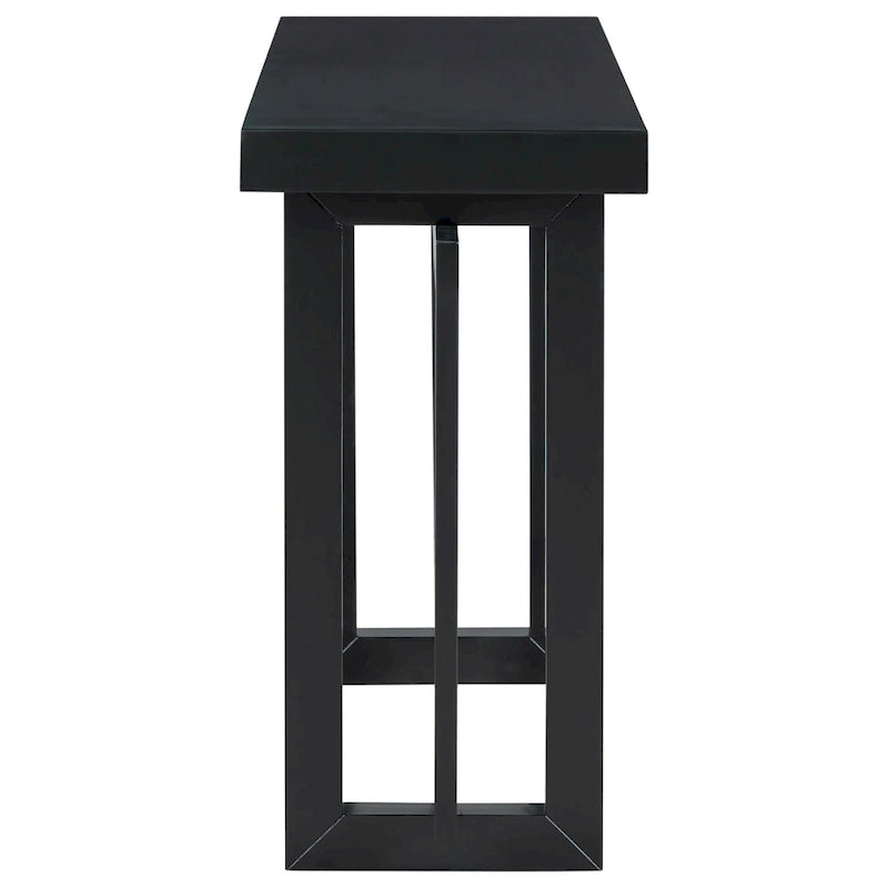 Console contemporaine avec plateau en bois, Table d'entrée extra longue pour entrée, couloir, salon, foyer