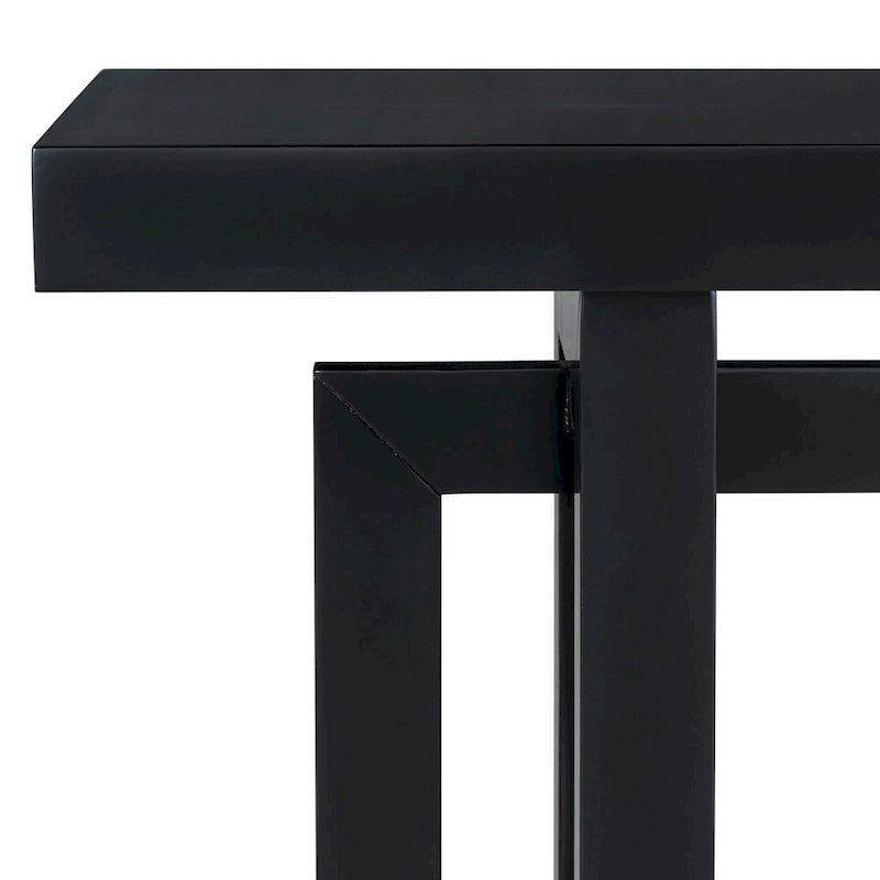 Console contemporaine avec plateau en bois, Table d'entrée extra longue pour entrée, couloir, salon, foyer